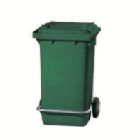 Contenedor verde tapa y pedal 120L