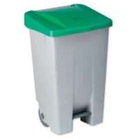 Papelera contenedor Denox pedal ruedas tapa colores 80L